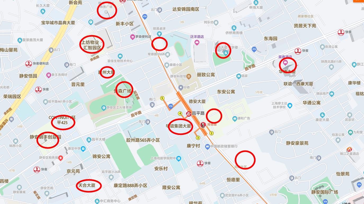 江宁路办公楼分布图